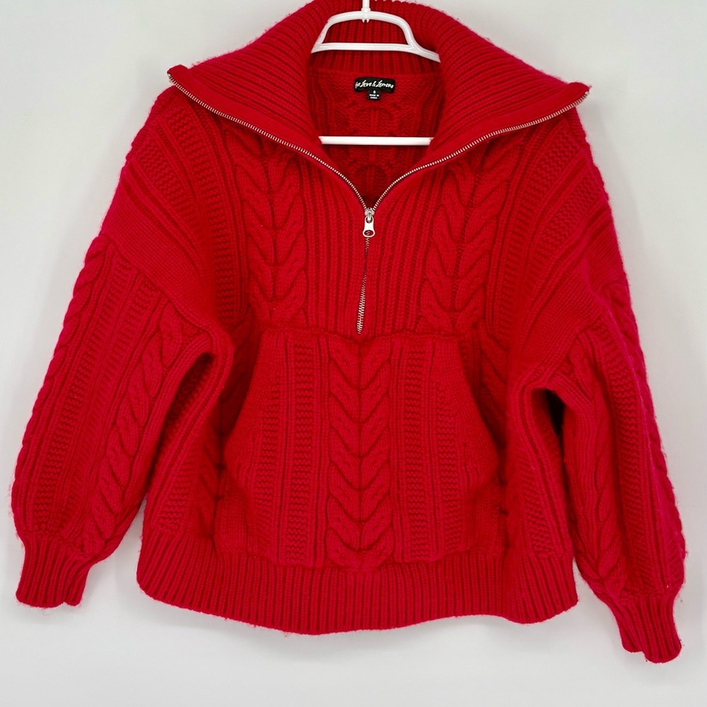 For Love & Lemons Drina Henley Knit Sweater - Picture 4 of 15